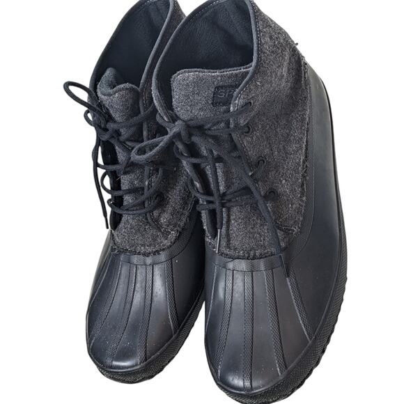 Sperry Top Sider Duck Boots Men 13M Waterproof Rubber Rugged Lace Up Snow Winter - Picture 5 of 15